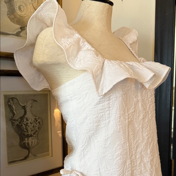 Lilly Pulitzer Ivory Ruffled Strap Mini romper - Picture 3 of 10